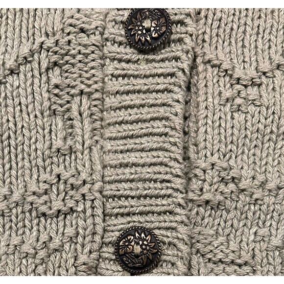 Vintage Alps Green Knit Button Front Cardigan Sweater Size S NWT Cottagecore USA - Picture 3 of 7